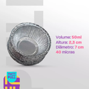 Kit 800 unid. Forma empada alumínio descartável pequena 50 ml